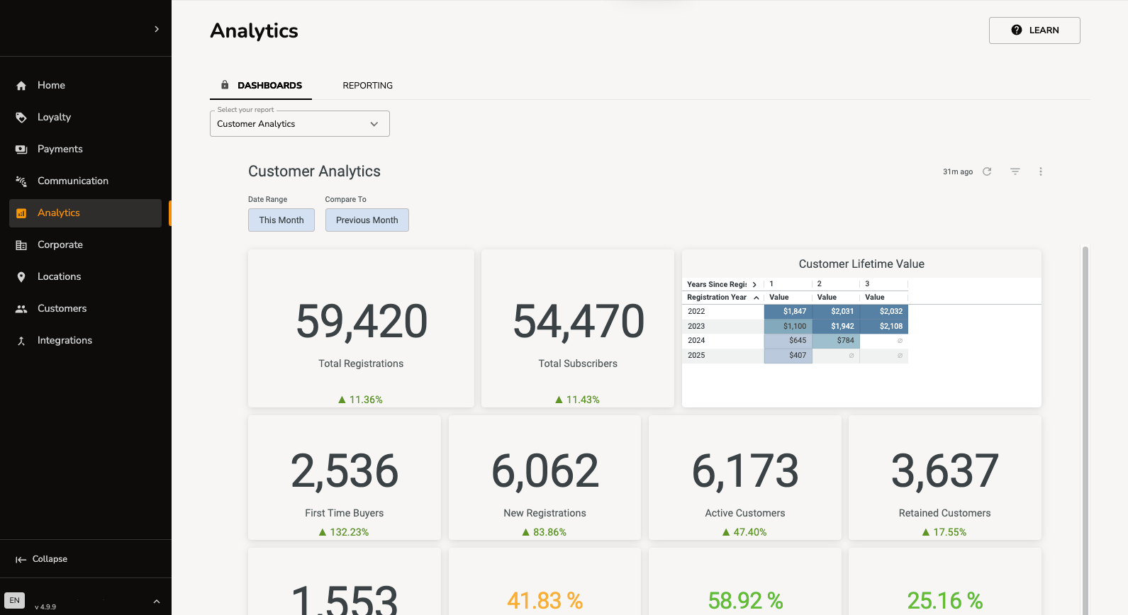 screenshot of Spoonity Loyalty & Gift Cards